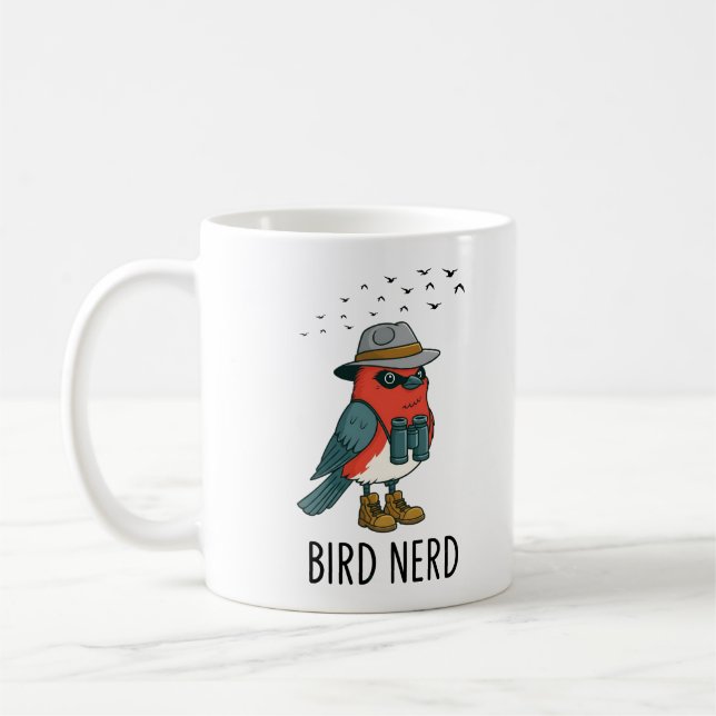 Bird Nerd Funny Bird Watching Birding Bird Lover Coffee Mug (Left)
