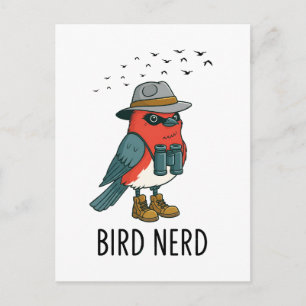 Bird Nerd Funny Bird Watching Birding Bird Lover Holiday Postcard