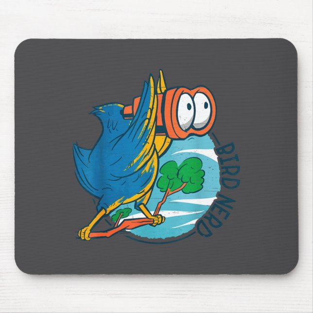 Bird Nerd Funny Bird Watching Birds Lover Ornithol Mouse Pad (Front)