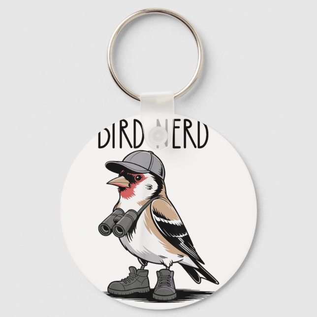 Bird Nerd Funny Bird Watching For Bird Watchers _1 Key Ring (Front)