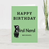 Bird Nerd Owl Happy Birthday