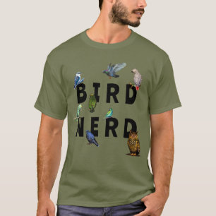 BIRD NERD, parrots, owl, pigeons, kookaburra T-Shirt