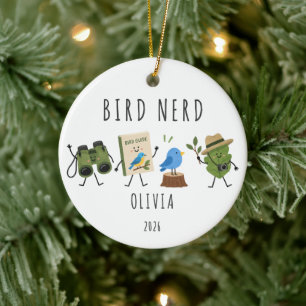 Bird Nerd Personalised Christmas Ornament