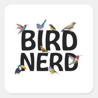 Bird Nerd Square Sticker