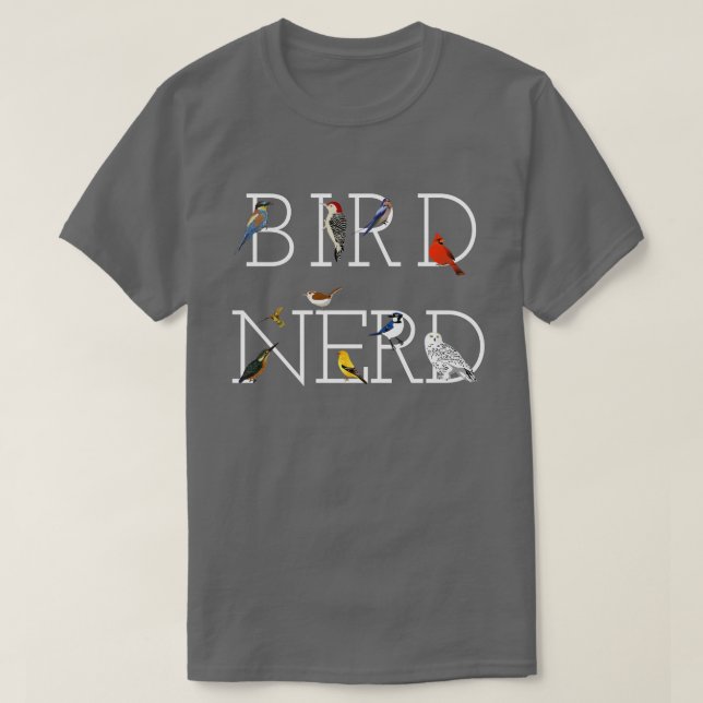 Bird Nerd  Two T-Shirt (Design Front)