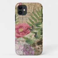 Bird Nest Floral Garden Flower Butterfly Art