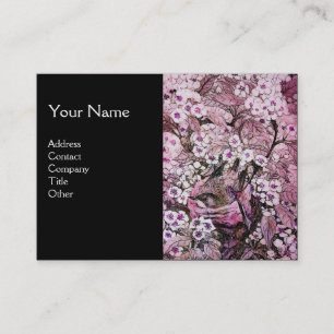 BIRD NEST,monogram ,pink red white black Business Card
