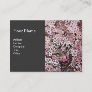 BIRD NEST,monogram ,pink red white black grey Business Card