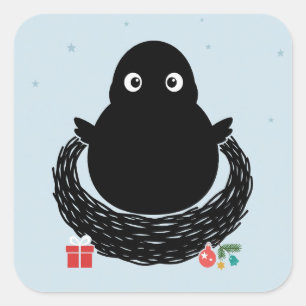 Bird Nest New Year Sticker