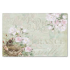 Bird Nest Rose French Script Vintage Decoupage Big