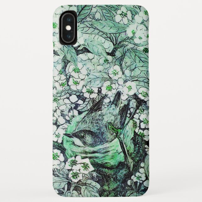 BIRD NEST,TREE WHITE GREEN SPRING FLOWERS Floral Case-Mate iPhone Case (Back)