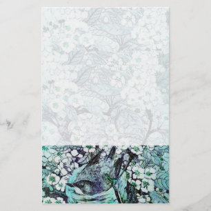 BIRD NEST ,white blue Stationery