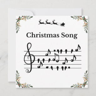 Bird Notes Holly Christmas Carol Music
