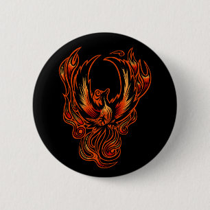 Bird Of Fire 6 Cm Round Badge