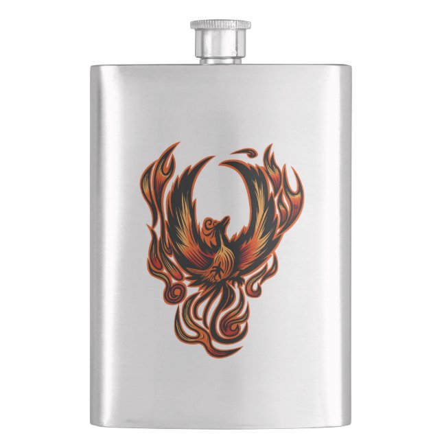 Bird Of Fire Hip Flask (Front)