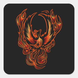 Bird Of Fire Square Sticker