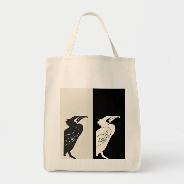 bird of hope_great cormorant tote bag (Front)