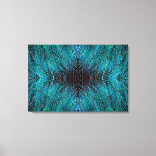 Bird Of Paradies Fractal Feather Design Canvas Print