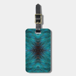 Bird Of Paradies Fractal Feather Design Luggage Tag