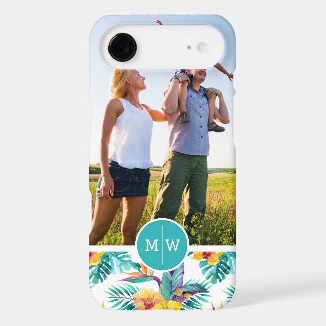 Bird Of Paradise | Add Your Photo & Monogram Case-Mate iPhone Case (Back)