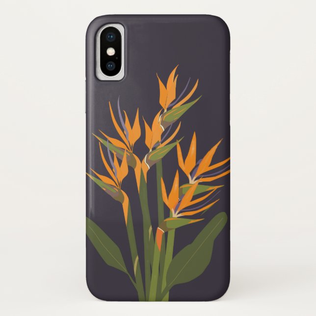 Bird of Paradise Apple iPhone x Case (Back)