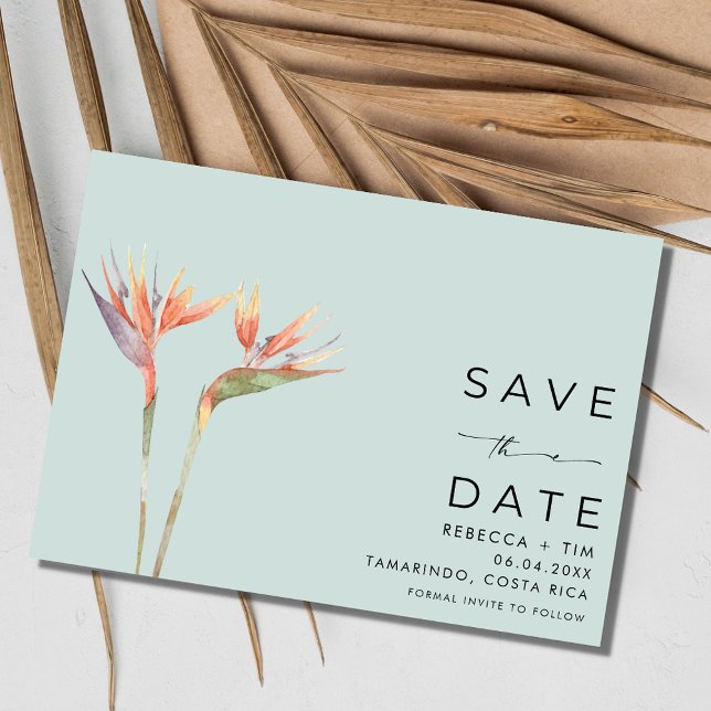 Bird of Paradise Beach Destination Wedding Save The Date (Bird of Paradise Beach Destination Wedding Save The Date)