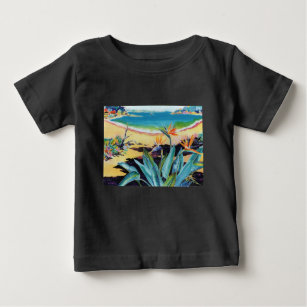 Bird of Paradise Beach Tropical Scene Baby T-Shirt