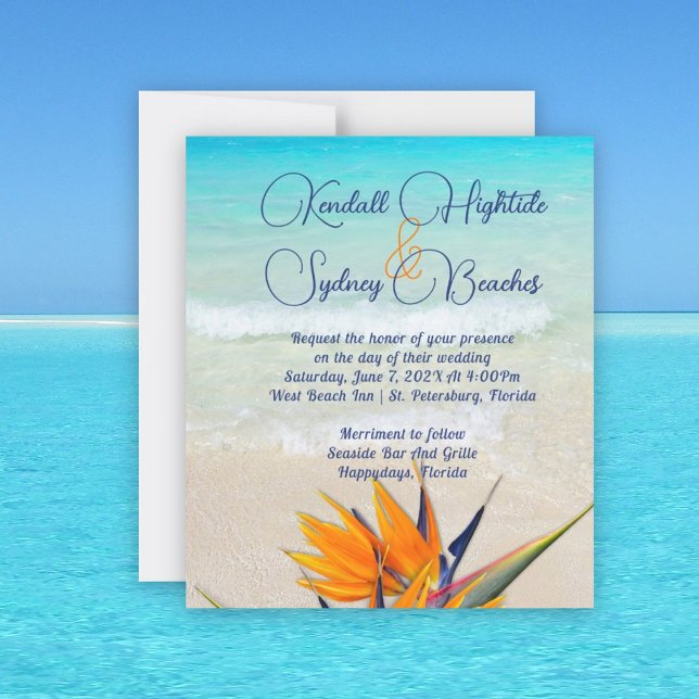 Bird of Paradise Budget Wedding Invitations (Creator Uploaded)