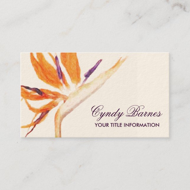 Bird of Paradise Business Card (Front)