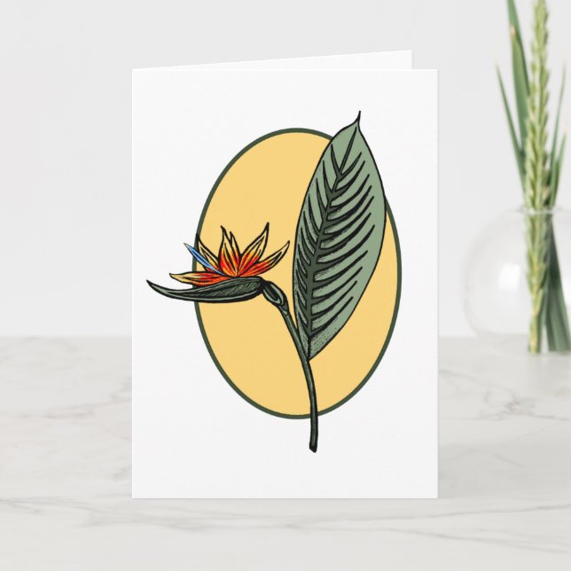 Bird Of Paradise Card (Front)