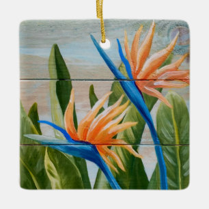 Bird of Paradise Ceramic Ornament