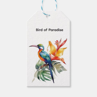 Bird of Paradise, customisable Gift Tags