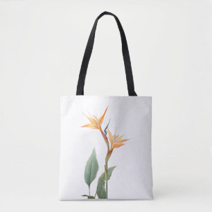 Bird of paradise drawing (flower) tote bag