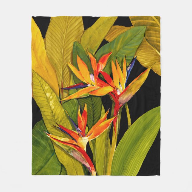 Bird of Paradise Fleece Blanket (Front)