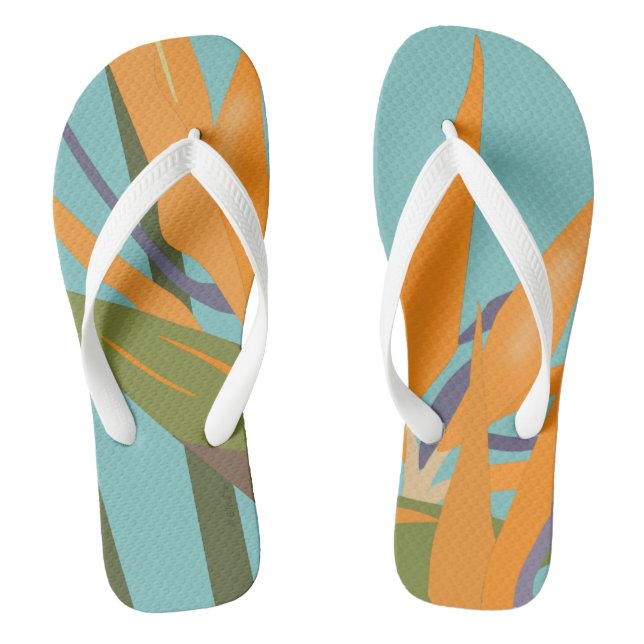 Bird of Paradise Flip Flops (Footbed)