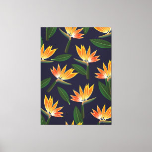 Bird of paradise flower canvas print