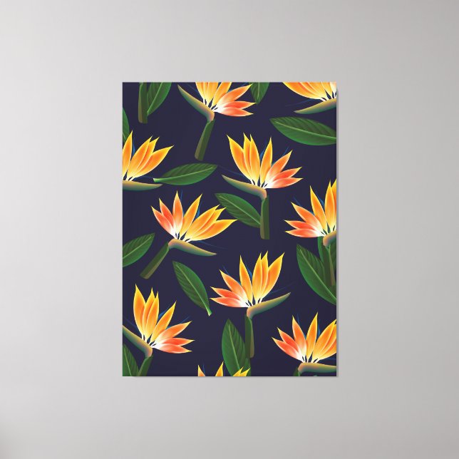 Bird of paradise flower canvas print (Front)