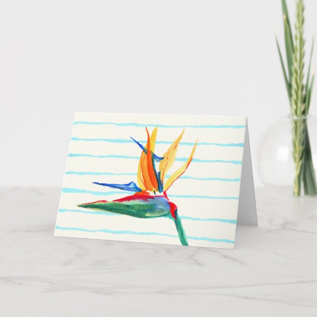 Bird of Paradise Flower Card (Front)