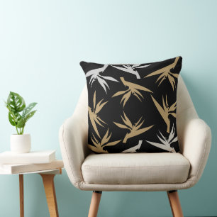Bird of Paradise Flower Fabric Print Cushion