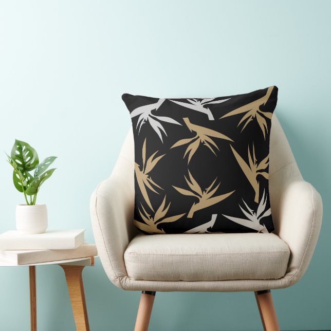 Bird of Paradise Flower Fabric Print Cushion (Chair)