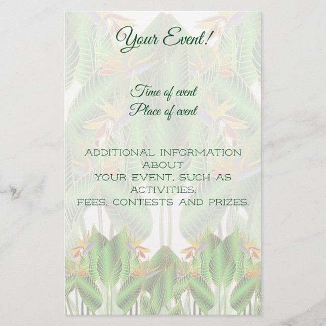 Bird-of-Paradise Flower Flyer (Front)