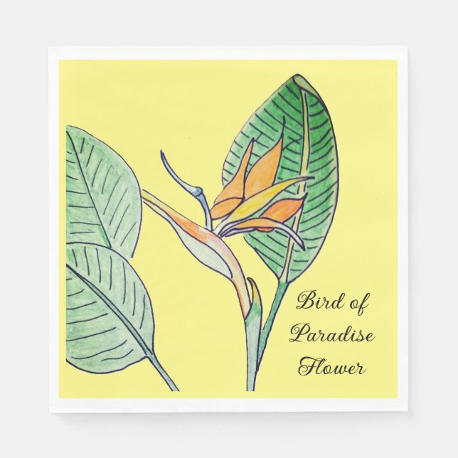 Bird of Paradise Flower Napkin (Front)