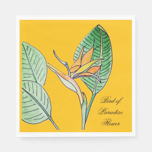 Bird of Paradise Flower Napkin (Front)