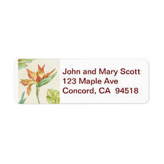 Bird of Paradise Flower return address label