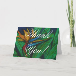 Bird of Paradise Flower Thank You Card