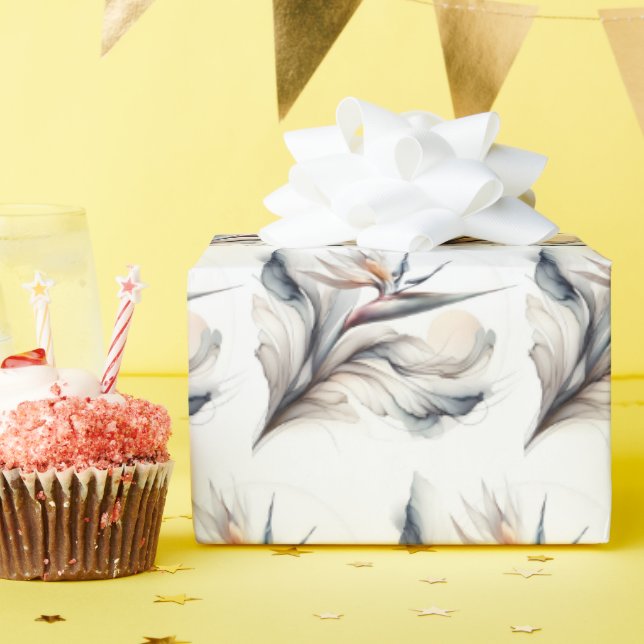 Bird of Paradise Flower Wrapping Paper (Birthday Party)
