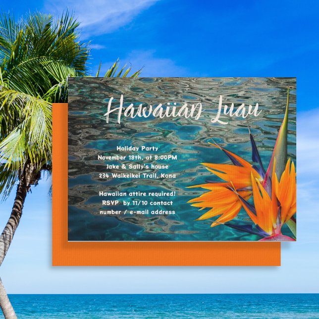 Bird of Paradise Luau Party Invitation (Creator Uploaded)