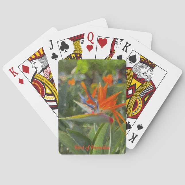 Bird of Paradise Oil Painting  Playing Cards (Back)