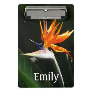 Bird of Paradise Orange Tropical Flower Mini Clipboard
