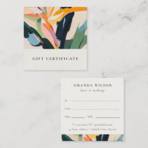 Bird Of Paradise Painted Floral Gift Certificate